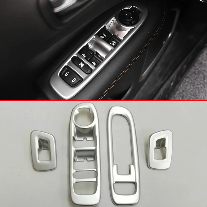 

ABS Pearl Chrome Interior buttons panel Cover Trim For Jeep Compass 2017 2018