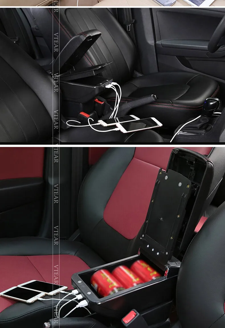 Vtear для Chevrolet Cruze 2011, аксессуары, подлокотник, кожаный подлокотник, usb ящик для хранения, автомобильный стиль, украшение автомобиля, интерьер шевроле круз