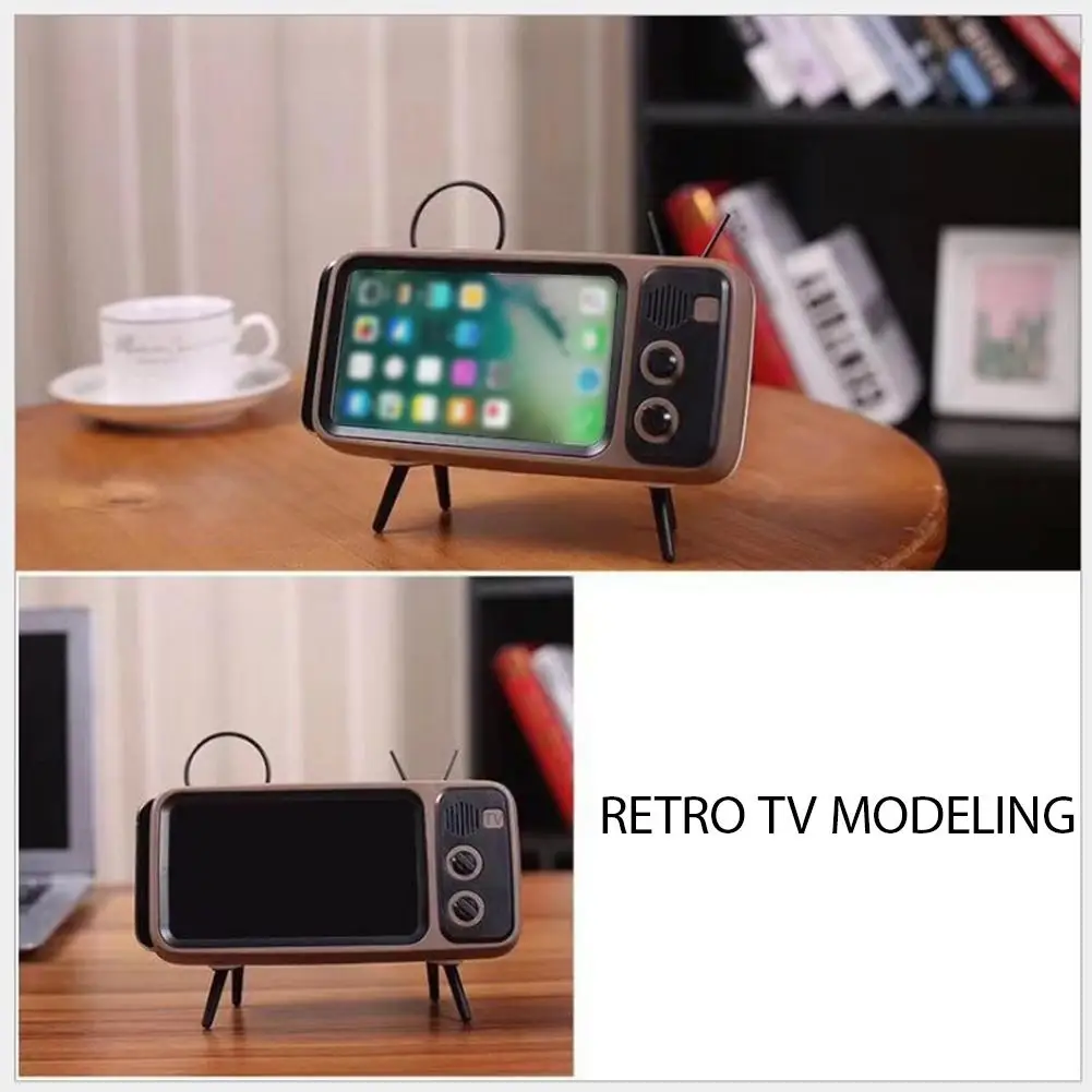 Ретро ТВ Стиль Беспроводной Bluetooth аудио мобильного телефона держатель