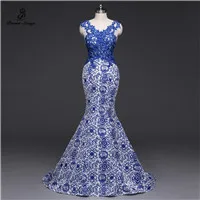 Стихи песни 2019New длинное вечернее платье vestido de festa сексуальное роскошное синее вечернее платье с открытой спиной платья для выпускного вечера из Китая - Цвет: Color As Picture