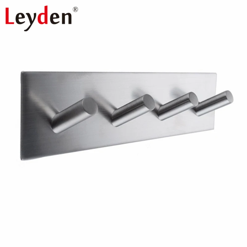 Лейден 3 м самоклеющиеся 304SUS Нержавеющая сталь Матовый никелевый крючки для