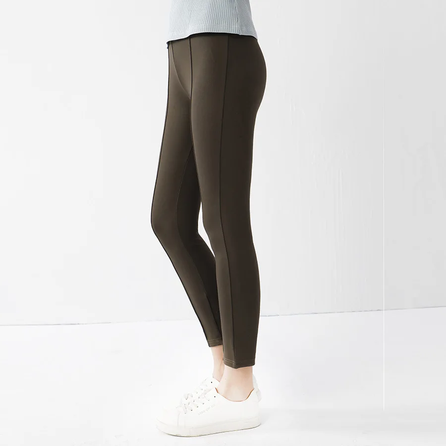 Shuchan, 70% хлопок, брюки для женщин, короткие, новые, повседневные, обтягивающие, высокая эластичная талия, длина по щиколотку, брюки-карандаш, зима, осень