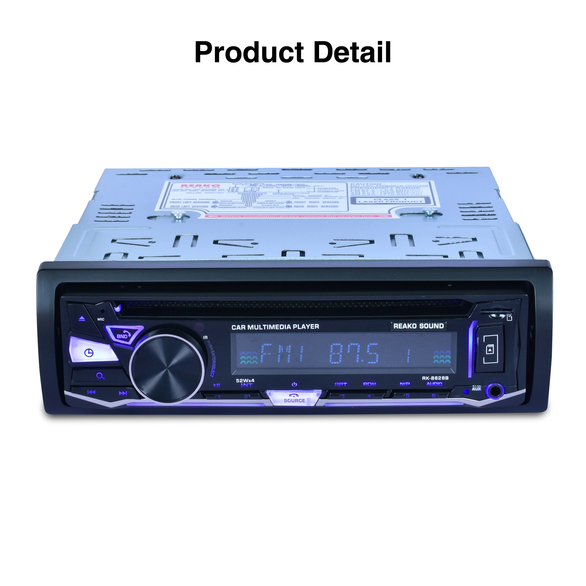 Автомагнитола dvd-плеер стерео FM MP3 аудио 12 в Bluetooth 5v-зарядное устройство USB SD MMC AUX RDS Автоэлектроника в-dash 1DIN Авторадио
