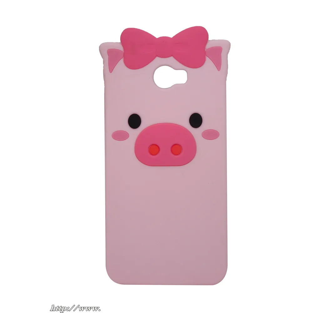 3D Cartoon Pink pig Silicone Phone Case For Huawei Honor 5A LYO-L21 / Y6 II Compact Y5 Y5II Cover |