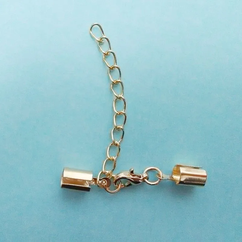 Пружина катушки обжимной Конец Бусины трубки обернуть колье кожаные шнуры