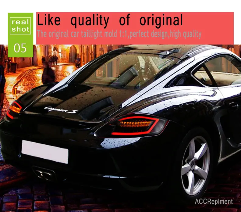 2 шт. автомобильный Стайлинг для Porsche 987 задние фонари 2004-2008 для 987 светодиодный задний фонарь+ сигнал поворота+ тормоз+ обратный светодиодный свет