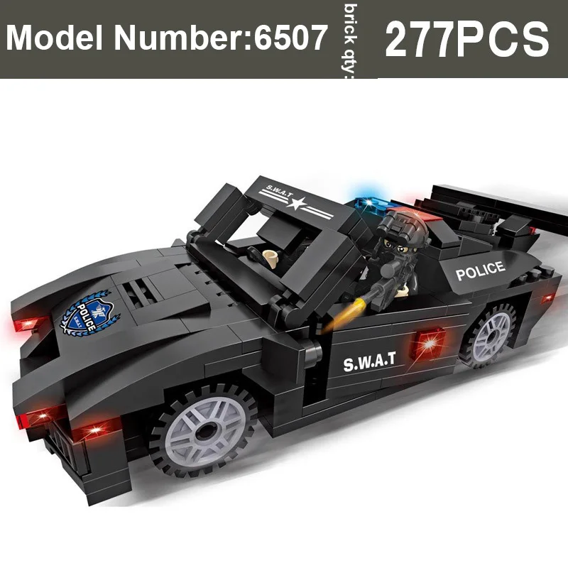 KAZI 6505 ~ 07 бронированный автомобиль SWAT с оружием серии строительный блок