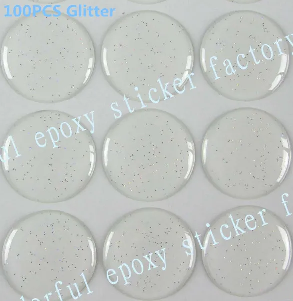 100 1 &quotпрозрачный эпоксидный клей КРУГИ бутылки крышки наклейки с блестками
