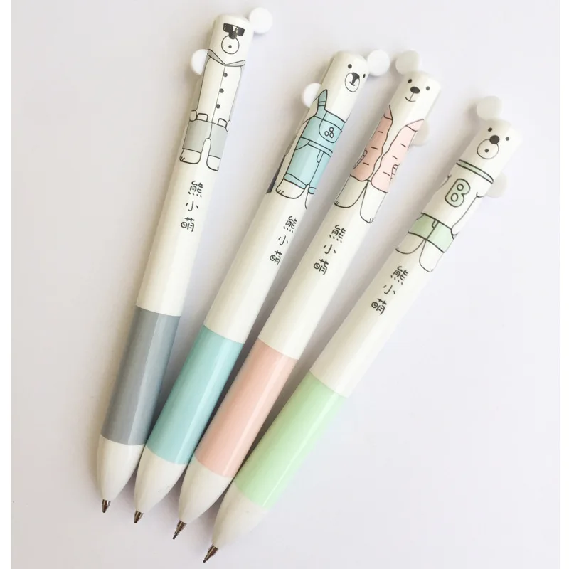 48 шт./лот куртка с изображением милого медведя двойной записи пресс шариковая