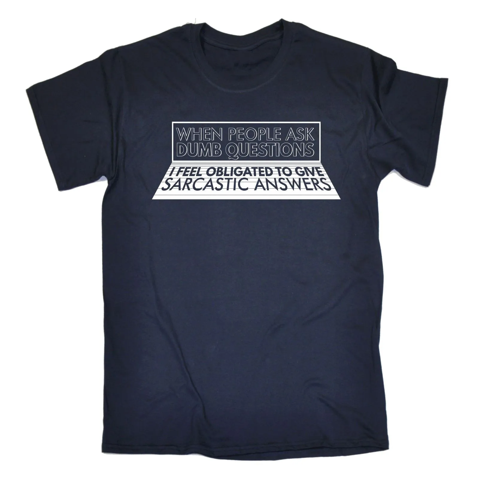 Когда люди спрашивают тупой футболка с вопросами шутка сарказм забавный подарок