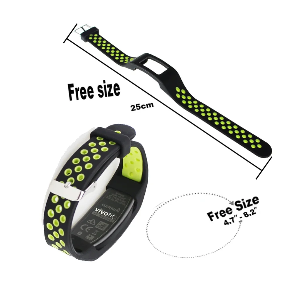 Силиконовый сменный ремешок для часов Garmin Vivofit, 2 ремешка, красочные умные часы, спортивный браслет для Vivofit 2, браслет для часов