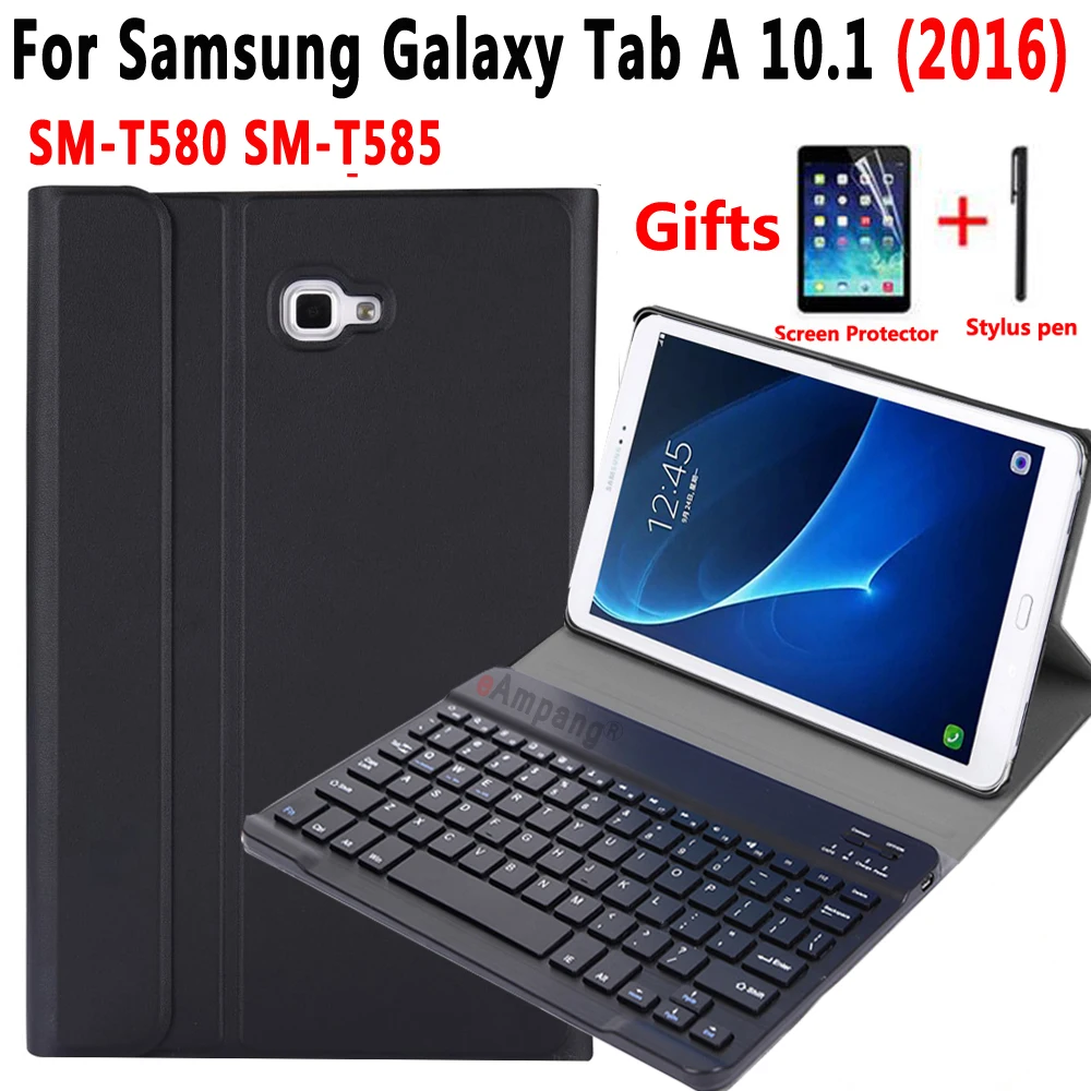 

English Russian Spanish Keyboard Case For Samsung Galaxy Tab A A6 10.1 2016 SM-T580 SM-T585 T580 T585 T580N T585N Cover Funda