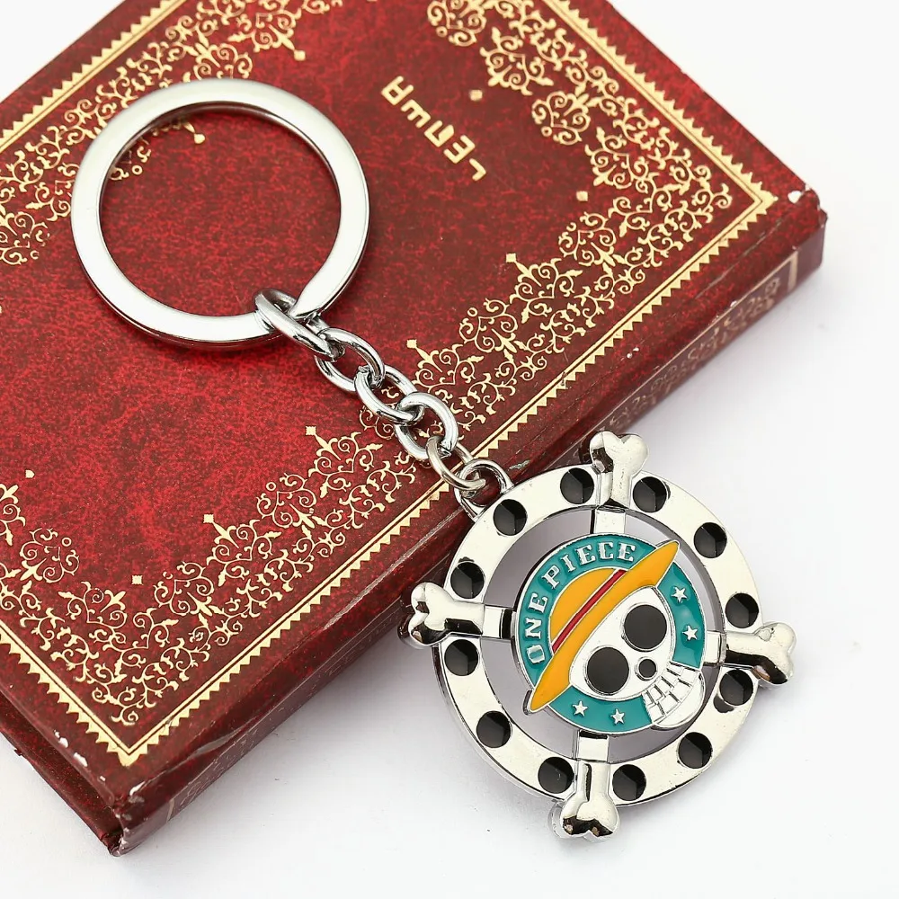 One Piece Figure Keychain Franky Silver Metal Pendant Key Ring Car Chaveiro key Holder Cosplay Jewelry Gift Men | Украшения и