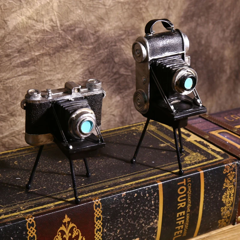 Ретро смолы штатив модель камеры ремесла магазин украшения окна мягкое