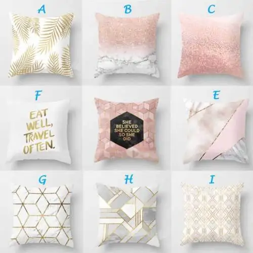 

45X45CM Shining Printed Polyester Throw Sofa Decoration Cushion Cover Home Decor Pillow Case