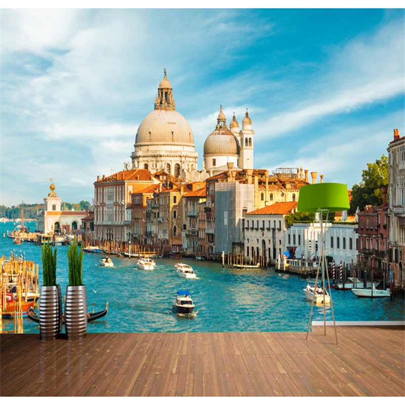 Beibehang пользовательские обои 3d фото роспись здание Европейская ночь Гостиная ТВ