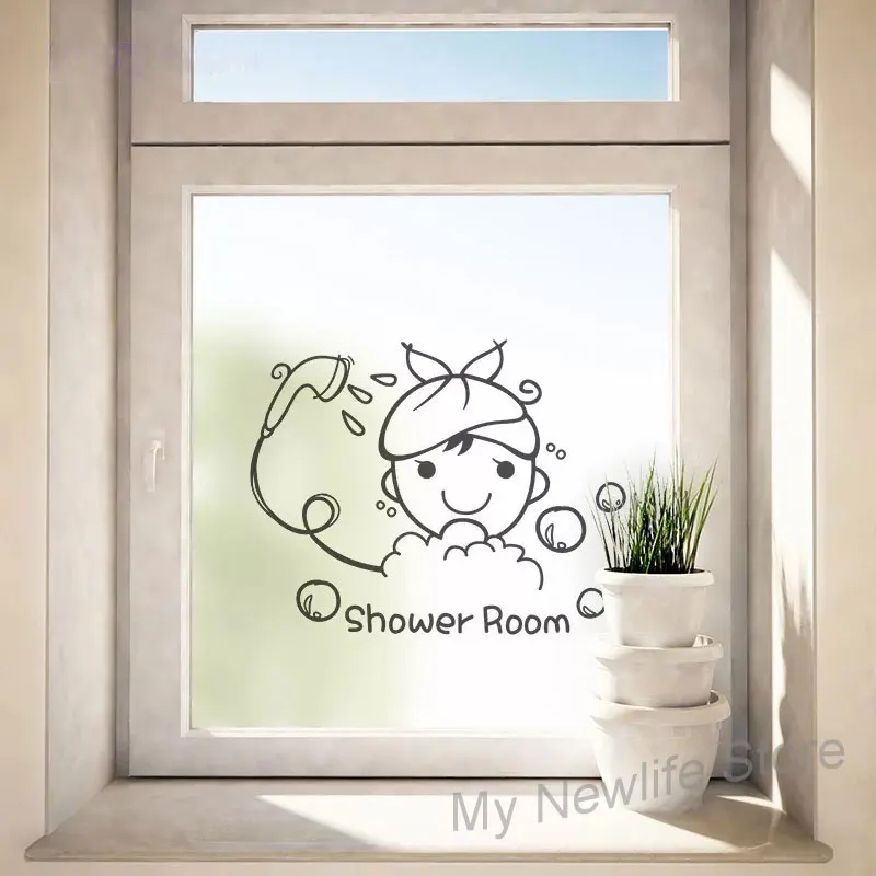 Happy bath Индивидуальный размер без клея стеклянная оконная пленка статическая цепляющаяся матовая ванная душевая комната Раздвижная Дверь Наклейка декоративная пленка