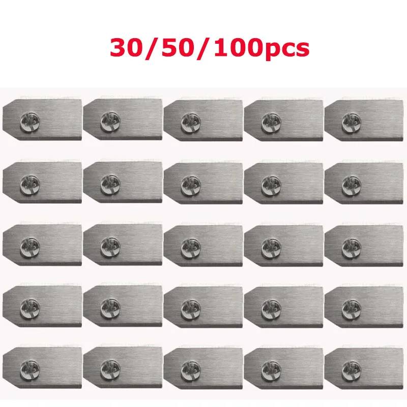 0.75mm stainless steel Lawn Mower Blade Replacement + Screw Parts for Husqvarna Automowe 30/50/100pcs