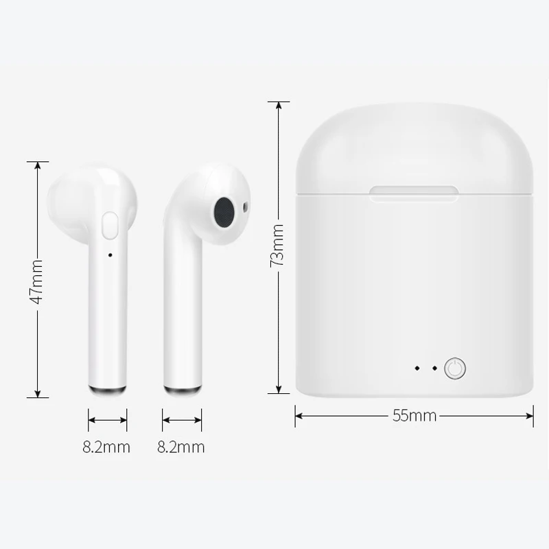 MICGEEK i7s TWS беспроводные Bluetooth наушники ушные крючки стерео гарнитура для iPhone samsung