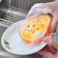 cute fruit shape cleaning ball sponge kitchen daily wash dishes bowl pot tools home scouring cleaning supplies
