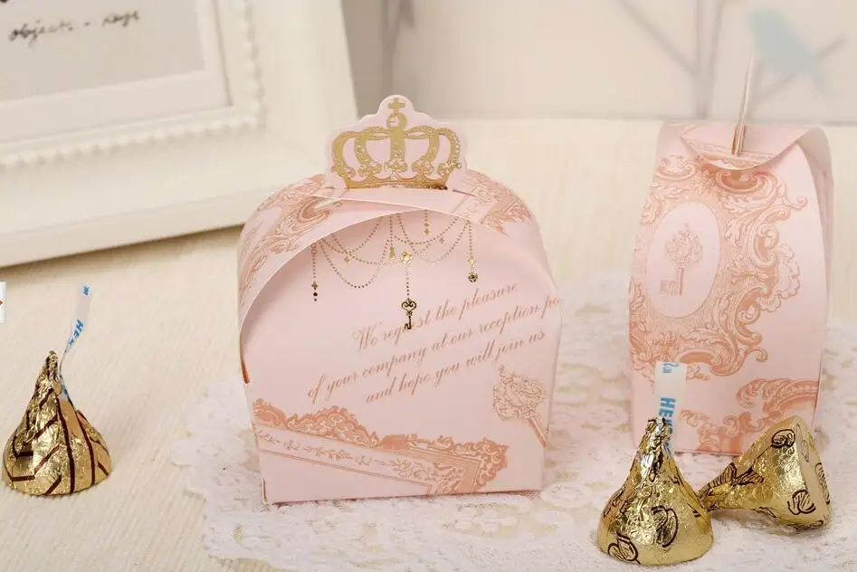 Благородный Корона Свадебная вечеринка пользу коробка конфет торжественной