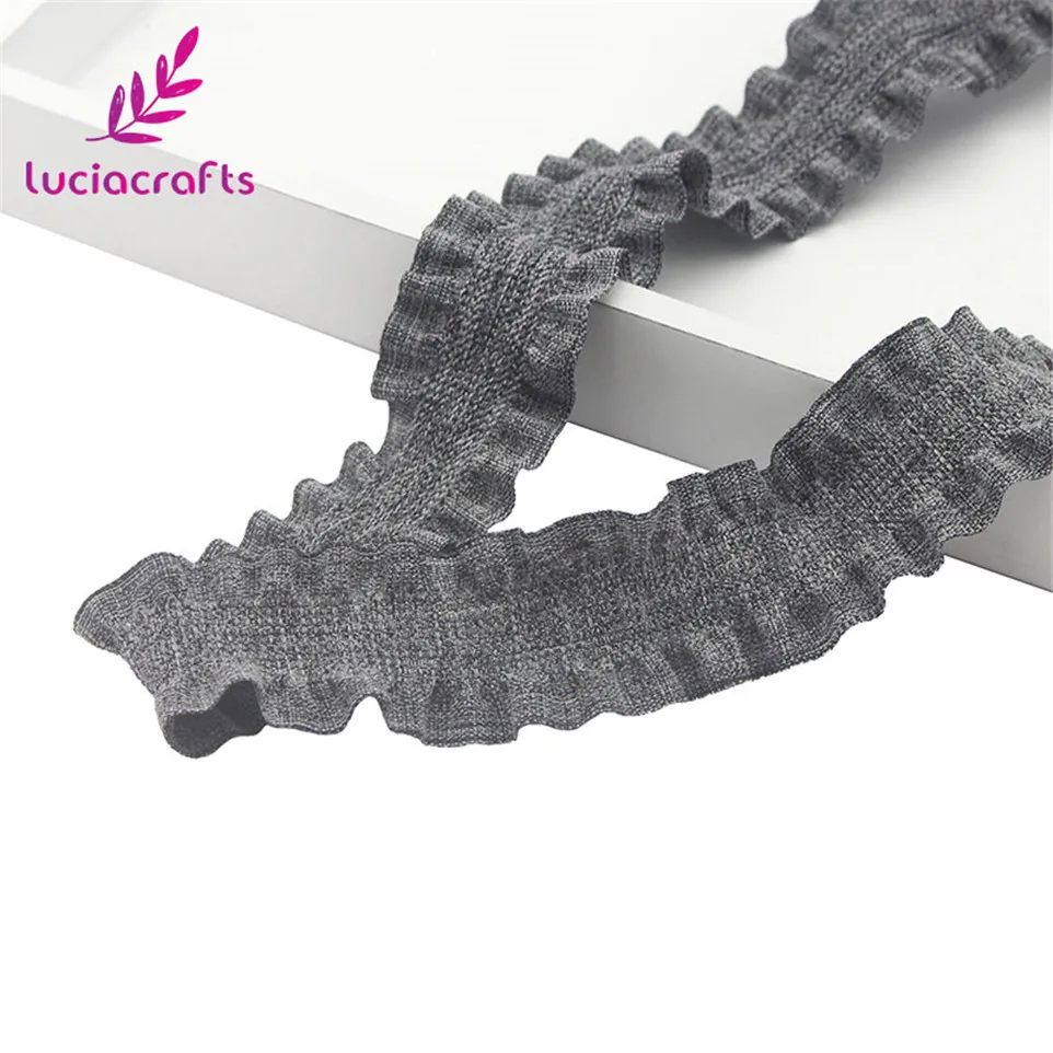 Lucia crafts 2/6 ярдов/партия с фокусным расстоянием 25 мм эластичных лент лентой отделка в рулонах с кружевами «сделай сам» повязка на голову, одежда швейная фурнитура N0602