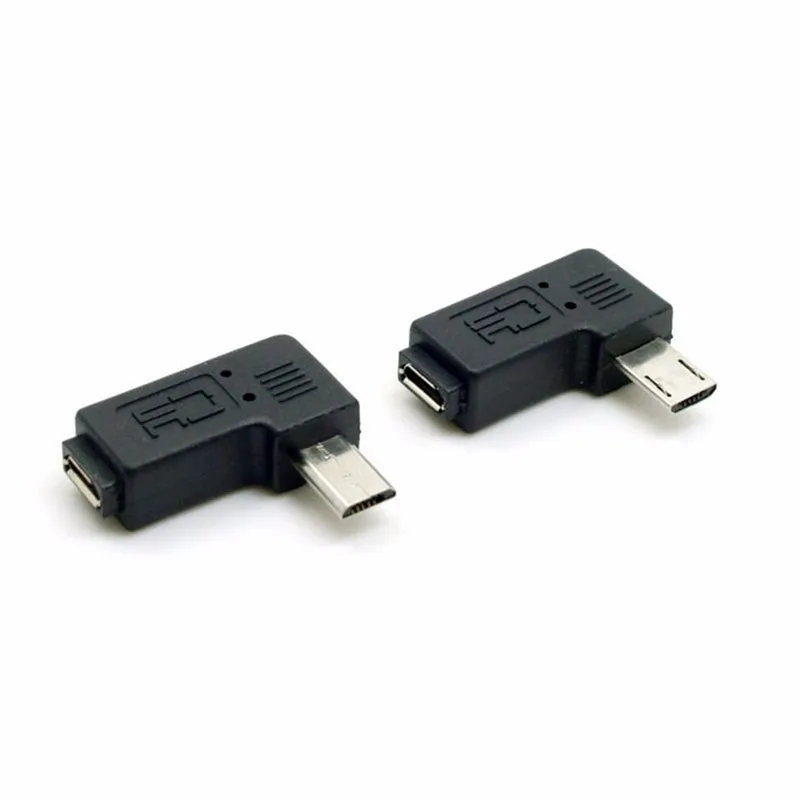 

9mm Long plug Connector 90 Degree Right & Left Angled Micro USB 2.0 5Pin Male to Female M to F Extension connector Adapter