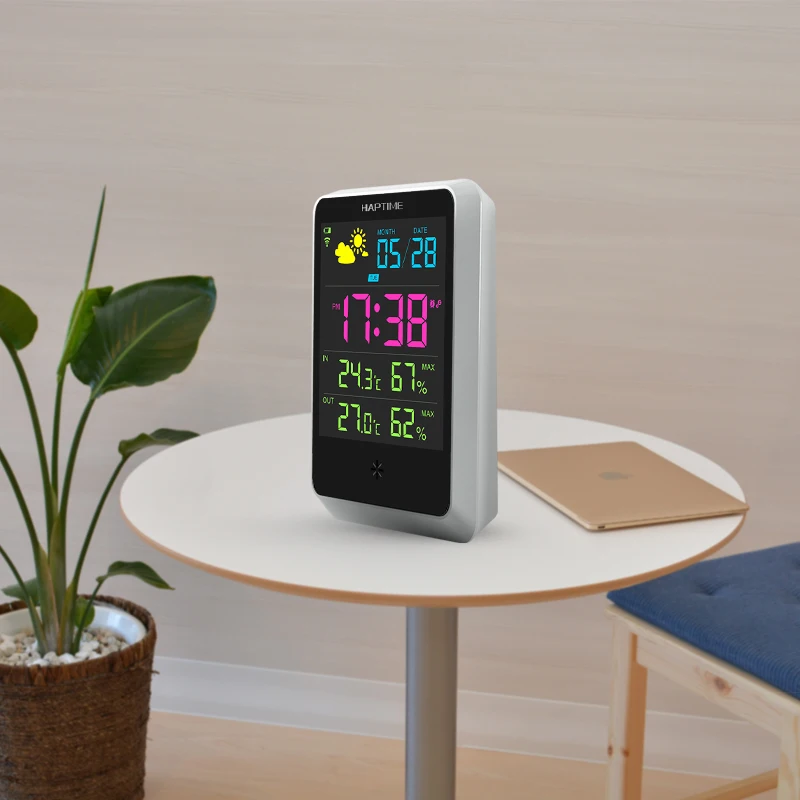 Домашняя Беспроводная метеостанция с цветным ЖК дисплеем цифровой измеритель