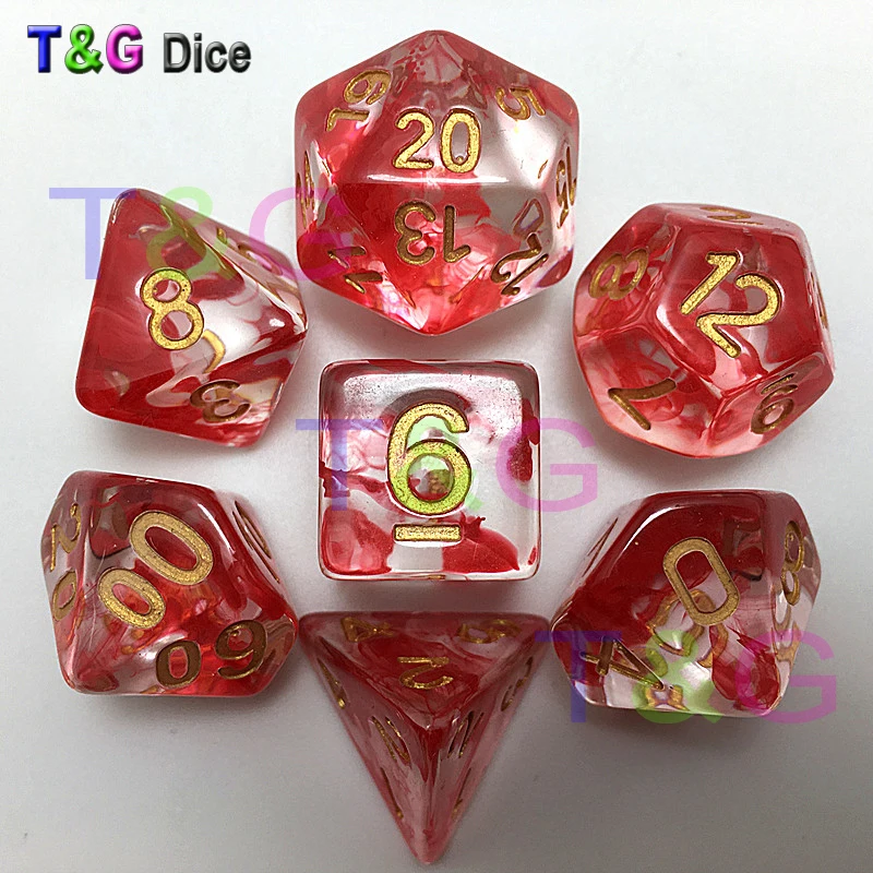 Фирменная Новинка кости полиэдральный Туманность 7 шт./компл. для D& d игровой и сумка ролевые игры подарок игрушки d4 d6 d8 d10 d12 d20