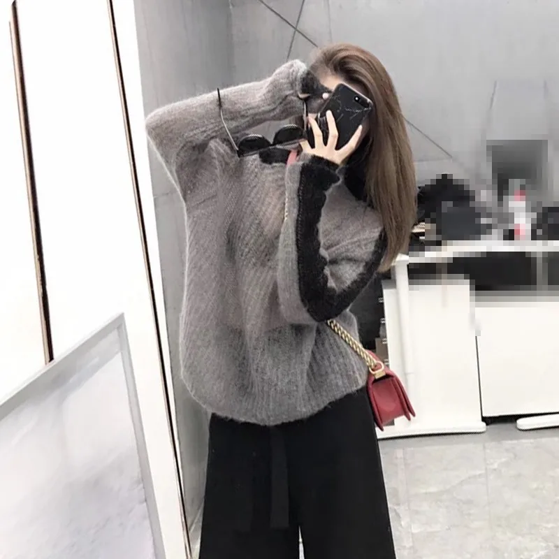 Женский свитер CHICEVER с высоким воротом и длинным рукавом | Женская одежда