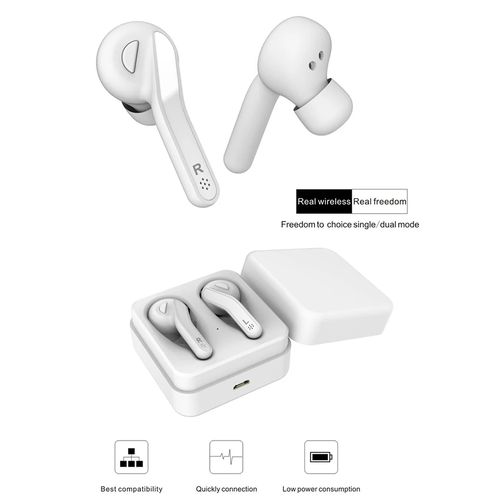 Горячая Распродажа T88 TWS Mini True Wireless Bluetooth 5 0 наушники вкладыши музыкальная