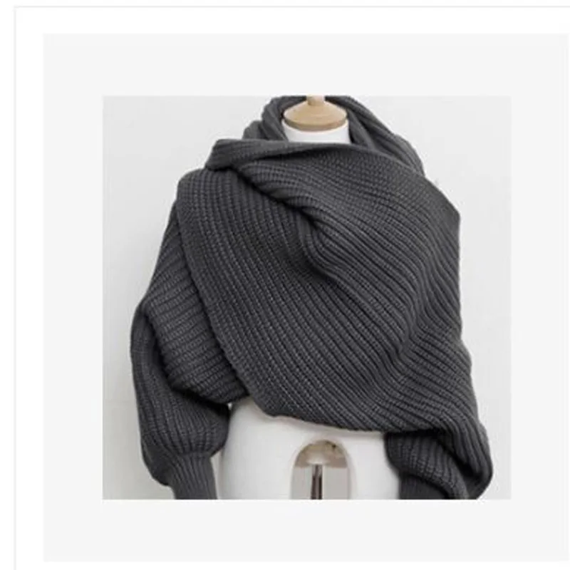 

1 Pcs Korean New Winter Warm Long Pashmina Scarves Fashion Sleeves Shawl Women And Men Brand Cotton Acrylic 4 Colors