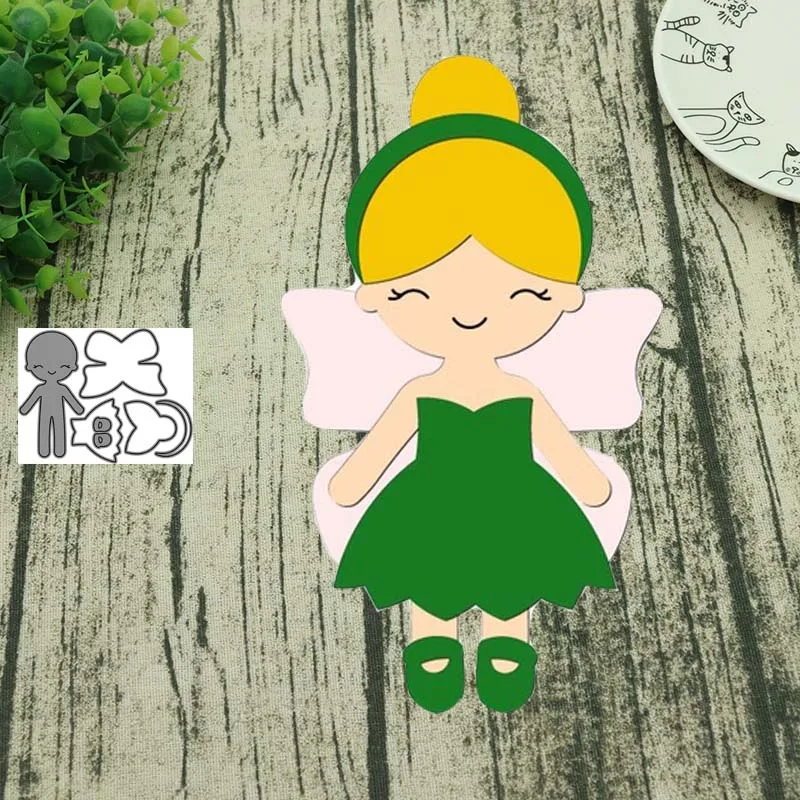 AddyCraft металлические режущие штампы Ангел трафарет в форме девушки для DIY скрапбукинга альбом бумажные открытки, декоративные поделки тиснение