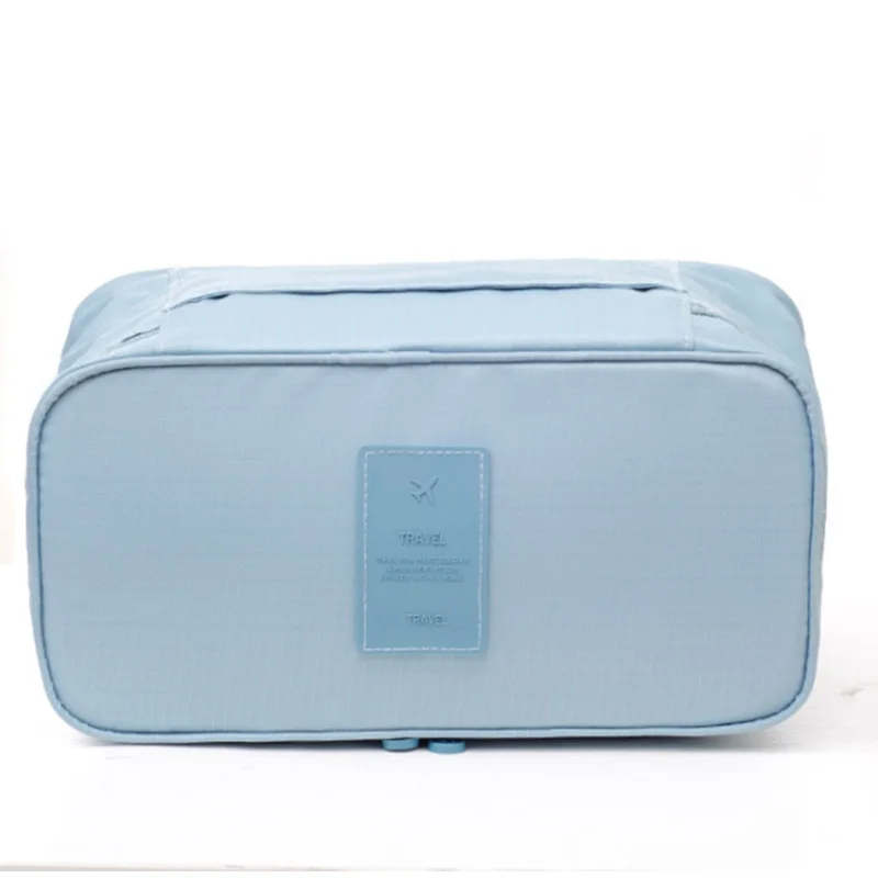 Sky Blue Женская сумка для хранения нижнего белья одежда Бюстгальтер органайзер косметичка чехол для путешествий необходимые аксессуары - Цвет: Sky Blue