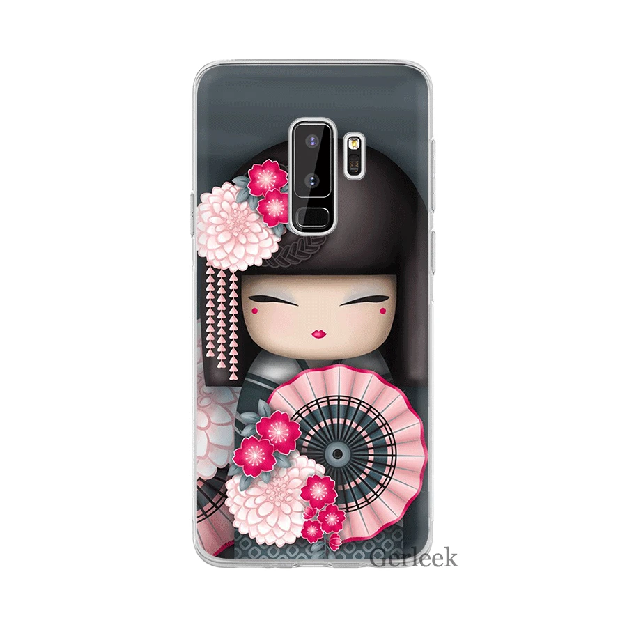 Чехол для телефона с японской куклой Desxz Kawaii Samsung Galaxy A10 A30 A40 A50 A70 M10 M20 M30 Note 8