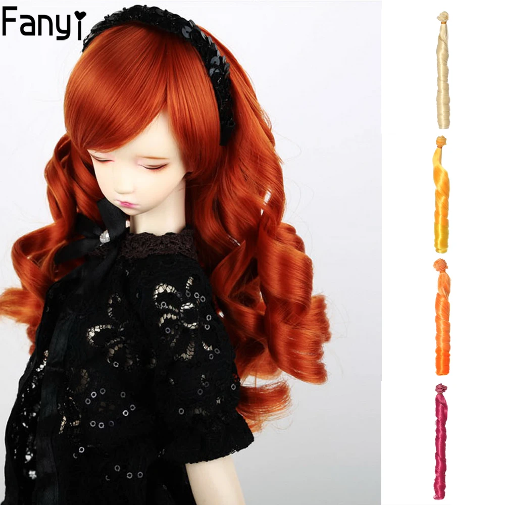 Rome Roll Doll Wigs 25*100cm Natural Color Curly Hair for BJD SD Russian Handmade Baby Tress Accessories | Игрушки и хобби