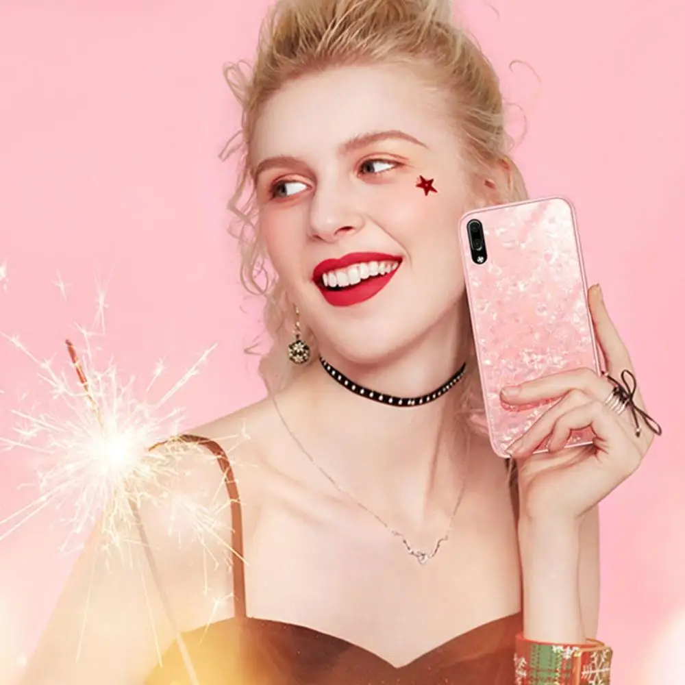 Мраморный зернистый чехол из закаленного стекла для телефона Huawei P30/P30 Pro/P30 Lite P20/P20