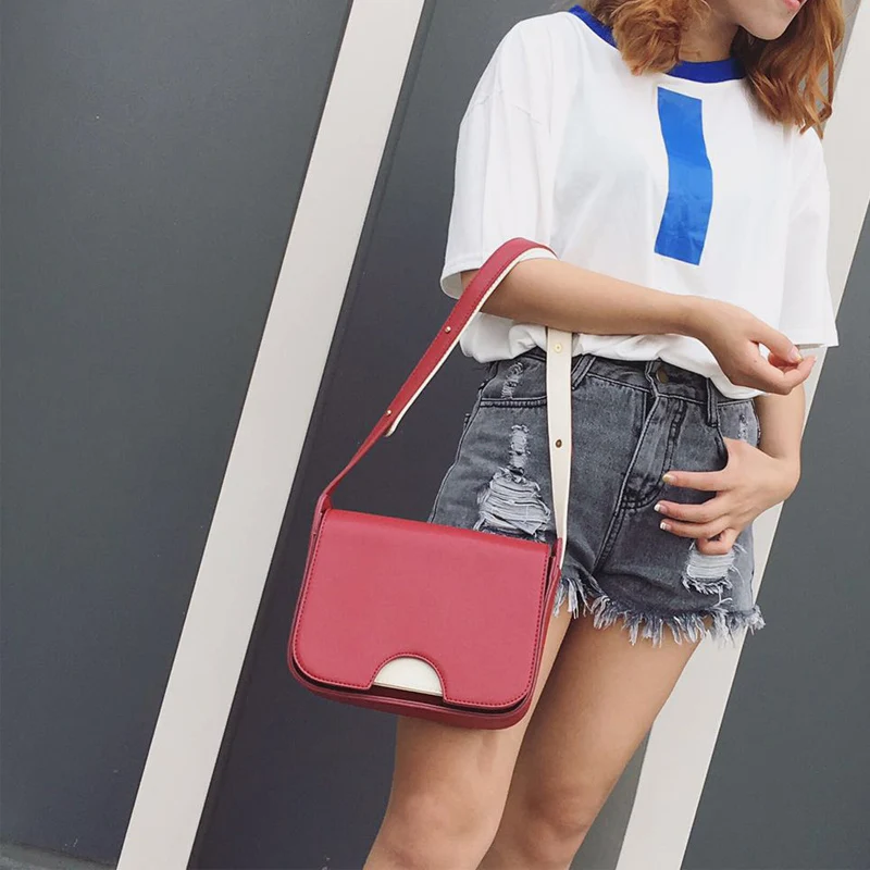 2017 для женщин сумки корейский широкий ремень плеча Простой Диагональ Половина