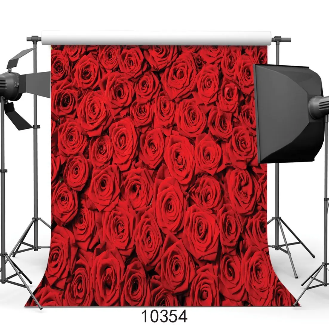

Photography Backdrops Valentine's Day Blooming Fresh Red Rose Flowers Scene Baby Toddlers Lover Portraits Background