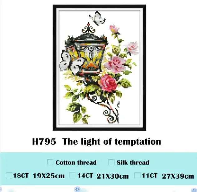 Light of temptation Увлечение серии вышивки крестом комплект aida 14ct 11ct граф печати холсты стежков вышивка DIY ручной работы needl - Цвет: Light of temptation