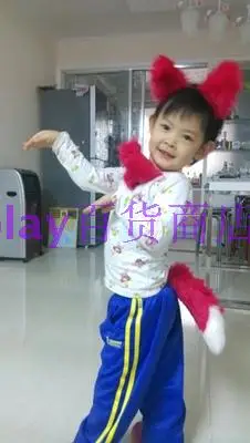 Лисий плюшевый хвост Амин Япония реквизит для косплея Cos Bad Wolf Tail бежево