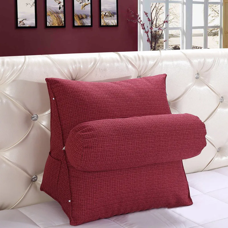 WineRed GIANTEX задняя подушка с круглой подушкой кровать большая подушка диванная подушка cojines coussin kussens woondecoratie комфорт домашний декор - Цвет: WineRed