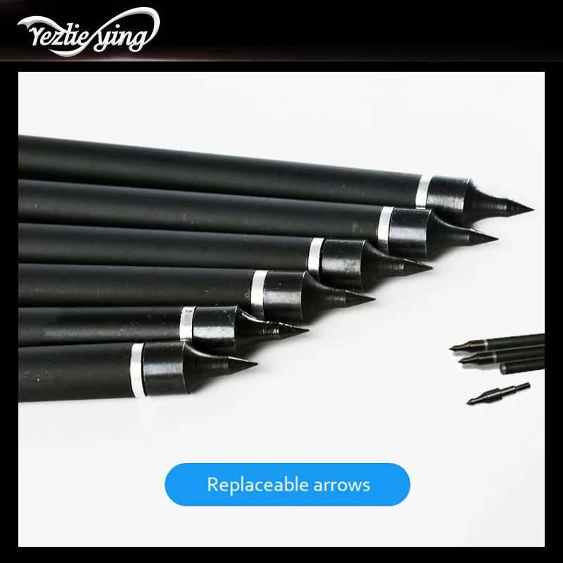 24pcs topoint archery 17inch length Hunting Carbon arrow Black and white TPU Streamline Vanes Feather for Recurve/Compound Bow | Спорт и