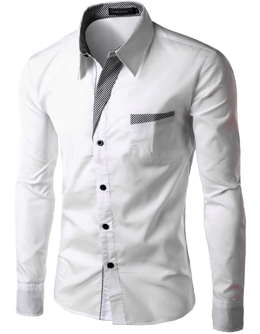 white Модный бренд Camisa Masculina рубашка с длинными рукавами для мужчин корейский тонкий дизайн формальная повседневная мужская рубашка Размер M-4XL - Цвет: white