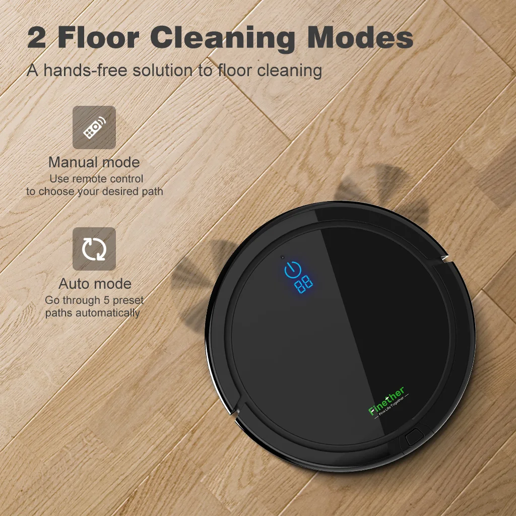 Finether автоматическая зарядка Роботизированный пылесос пол робота очистка