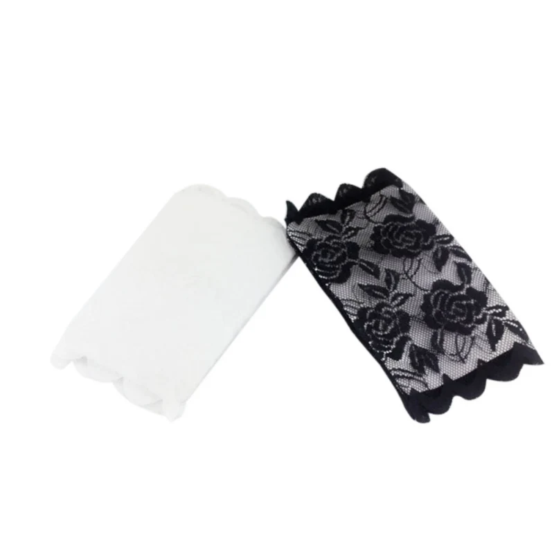 Весна лето шикарные вязаные цветочные вечерние кружевные перчатки без пальцев