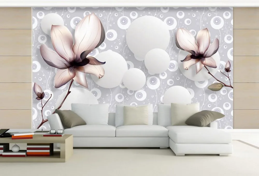 Модный 3D домашний декор красивые цветы простой трехмерный фон для телевизора