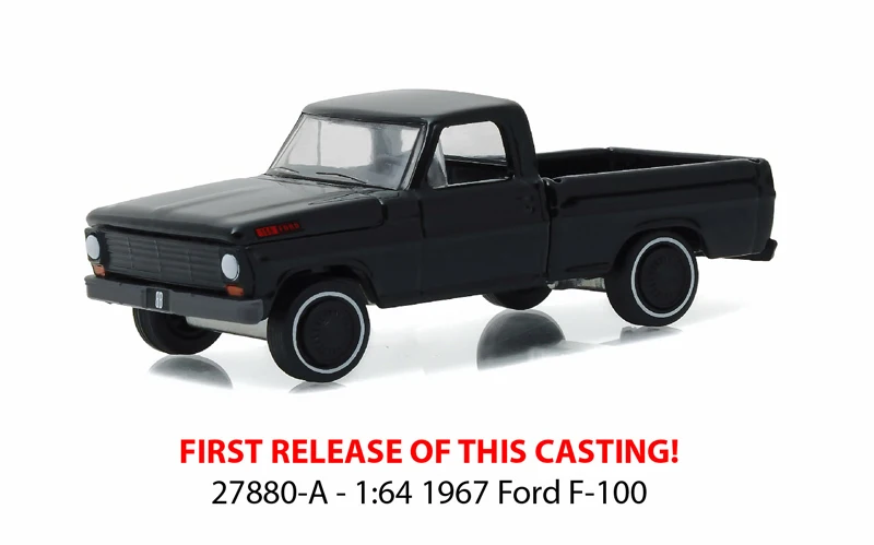 GreenLight 1:64 черный 1967 Ford F 100 Бутик брелок для автомобильных ключей игрушки детей