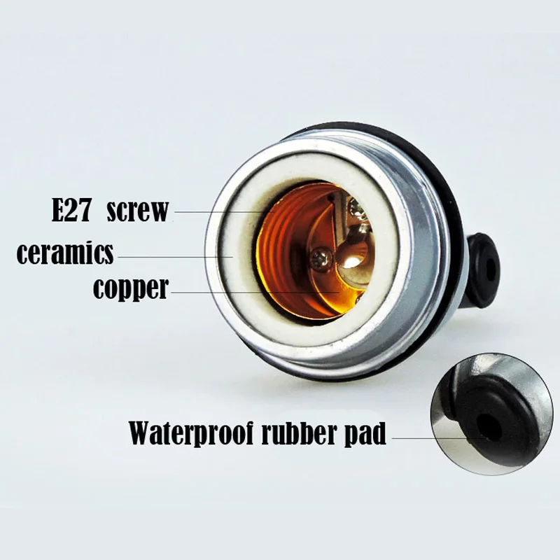 

Ceramic E27 Lamp Bases 2 Pcs High Temperature Resistant Ceramic Lamp Holder Waterproof Heating Bulb E27 Screw Base Farm Lighting