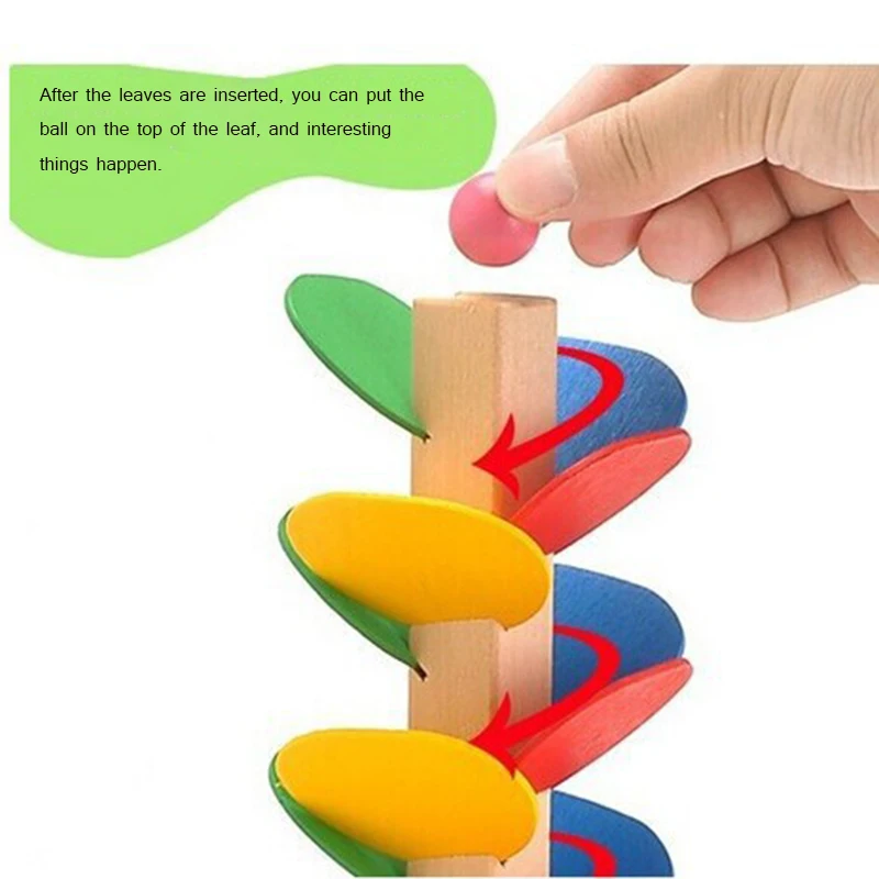 Деревянные игрушки Монтессори деревянное дерево мраморный шар беговая дорожка